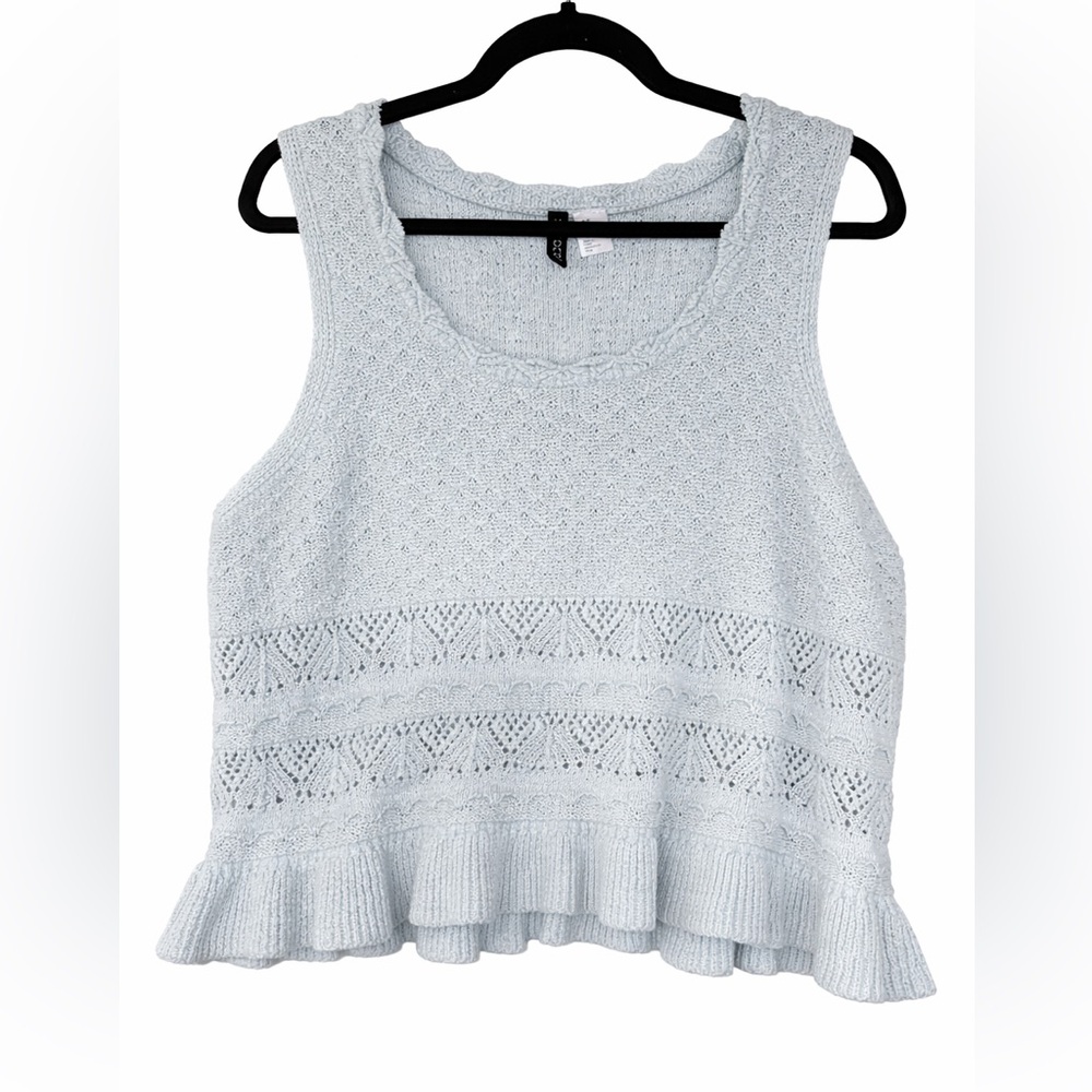 NWT H&M Light Blue Knit Tank Top Size XL